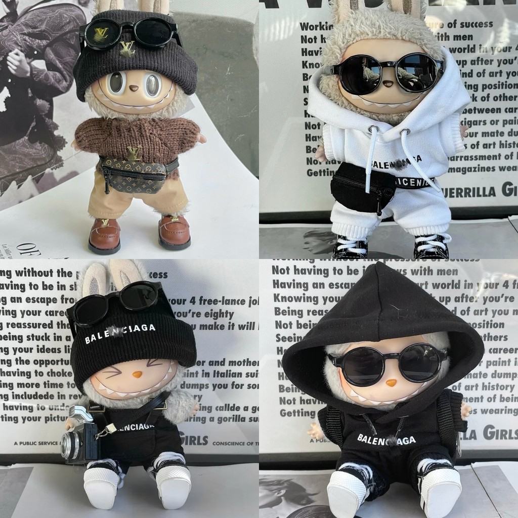 15/17 ซม.labubu เสื้อผ้าเด็กอินเทรนด์ Macarons รุ่นที่ 1 รุ่นที่ 2 รวมทุกอย่าง