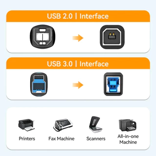 Vention สายเครื่องพิมพ์ USB 3.0 2.0 Type A Male to B Male Cable for Canon Epson HP ZJiang Label Printer DAC USB Printer