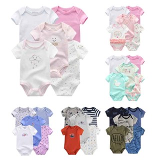 คิดดี้ซูม ฤดูร้อน5ชิ้นการ์ตูนแขนสั้นเด็กทารกผู้หญิงบอดี้สูทผ…