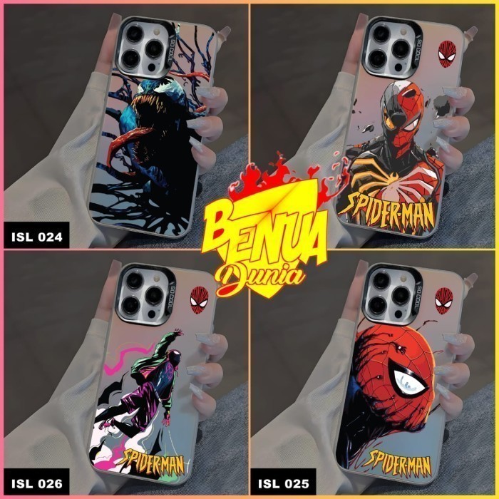 IMD SILVER CASE SPIDERMAN MOTIF OPPO F9 F9 PRO RENO 4 4F 5 5F 6 4G 7 4G 7Z 5G 8 4G 8Z 5G 10 5G 11 5G