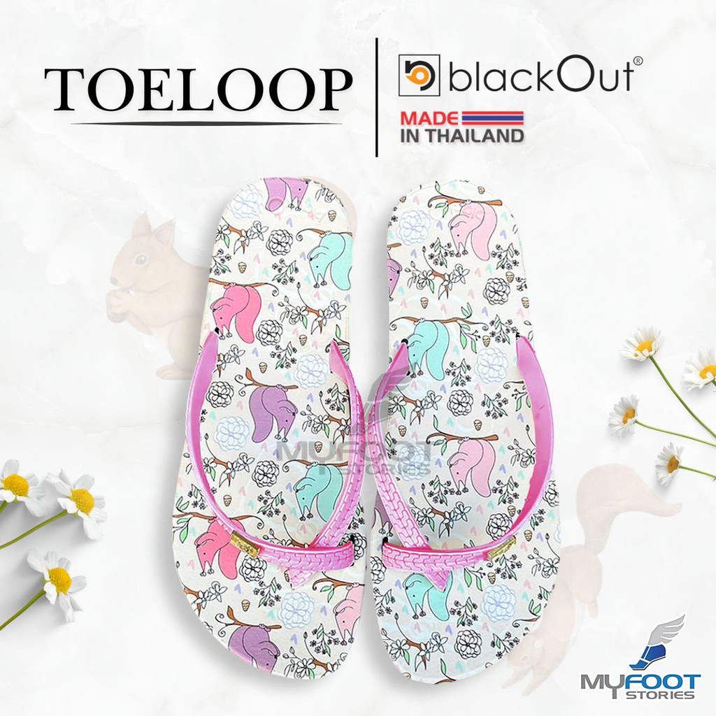 Blackout รองเท้าแตะ รุ่น Toeloop คีบโป้ง ลายสวย มีหลายลายให้เลือก ของแท้ 100% ไซส์ 3-9