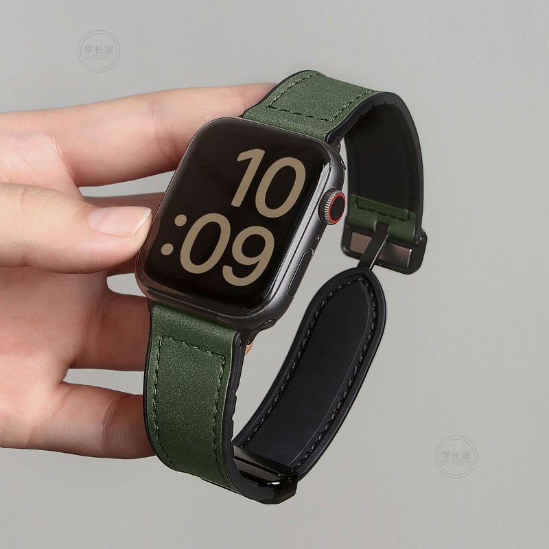 หัวเข็มขัดแม่เหล็กสายหนังสําหรับ Redmi Watch 5 4 สําหรับ Xiaomi Smart Mi band 9pro 8 Pro Smartwatch หนังซิลิโคนสร้อยข้อมือสายนาฬิกา - รูปที่ 6