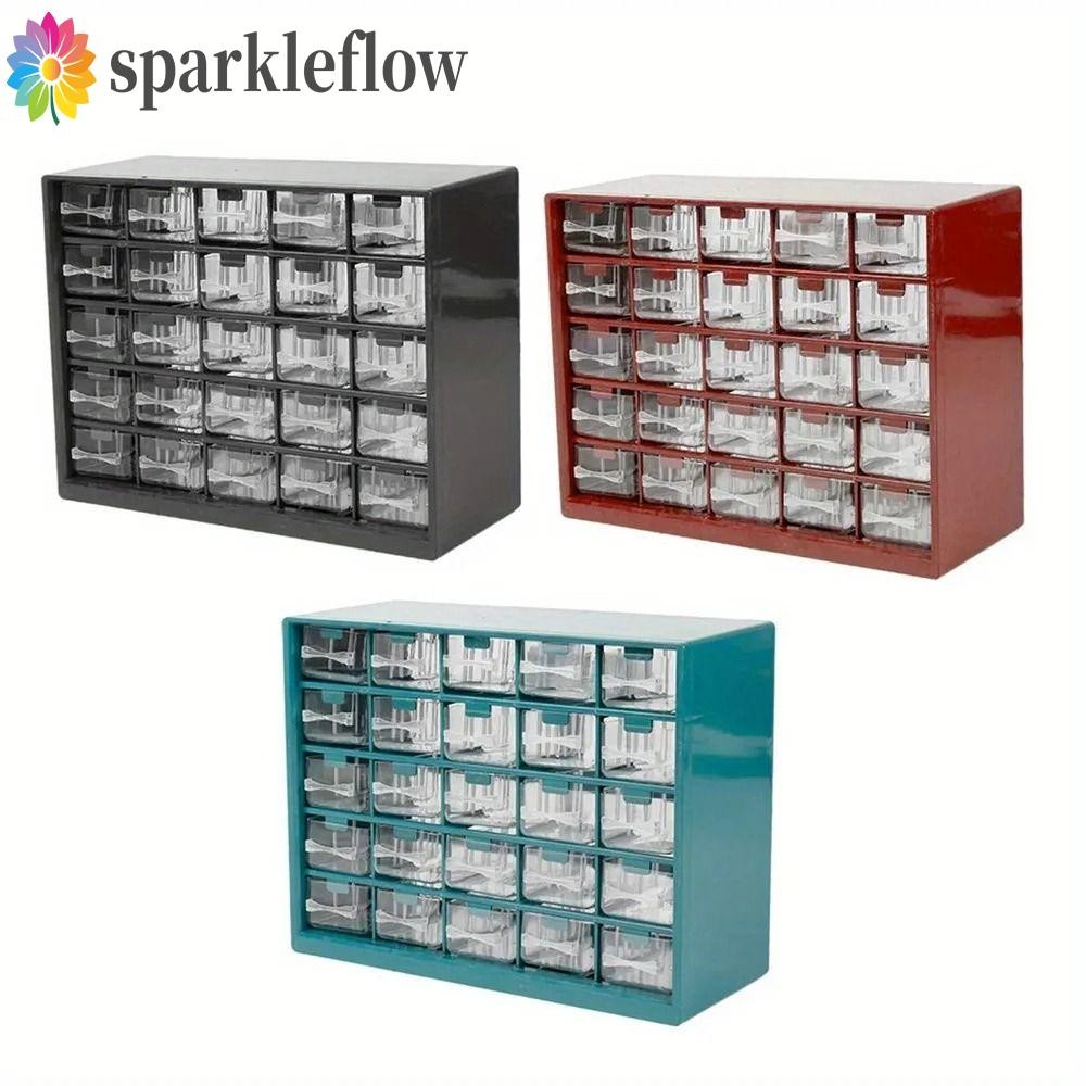 ประกายไฟ กล่องชิ้นส่วน,25หลายตารางลิ้นชักส่วนประกอบการจัดเก็บกล่องส่วนประกอบ,สะดวกพลาสติกโปร่งใสลิ้นชักกล่องเครื่องมือที่มองเห็นได้งานฝีมือขนาดเ