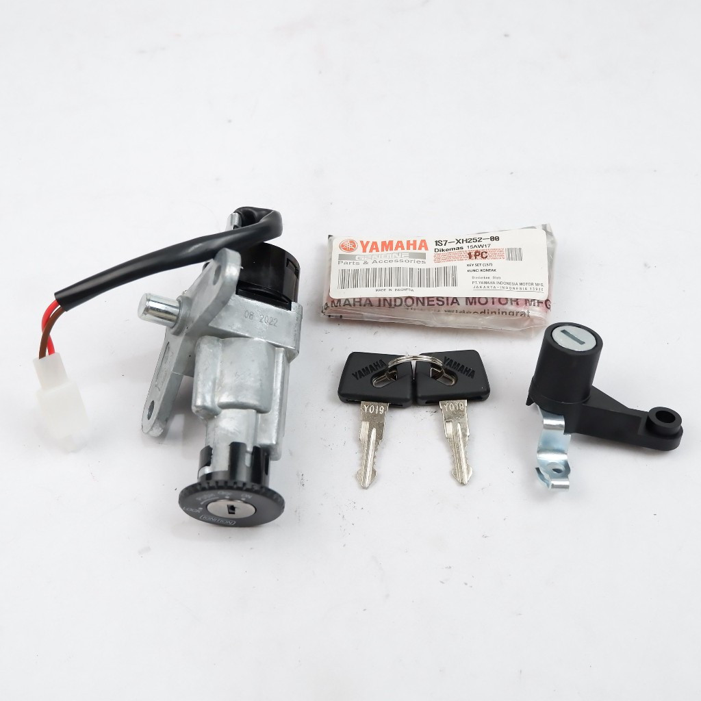 YAMAHA JUPITER MX 135 OLD ORIGINAL CONTACT KEY SET 1S7-XH252-00 / MX OLD SEAT KEY PNP