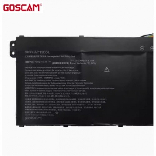 ✿แบตเตอรี่แล็ปท็อป Acer AP19B5L เข้ากันได้กับ Acer Aspire A514-54 A515-55 A515-43-R5RE A515-43-R19L