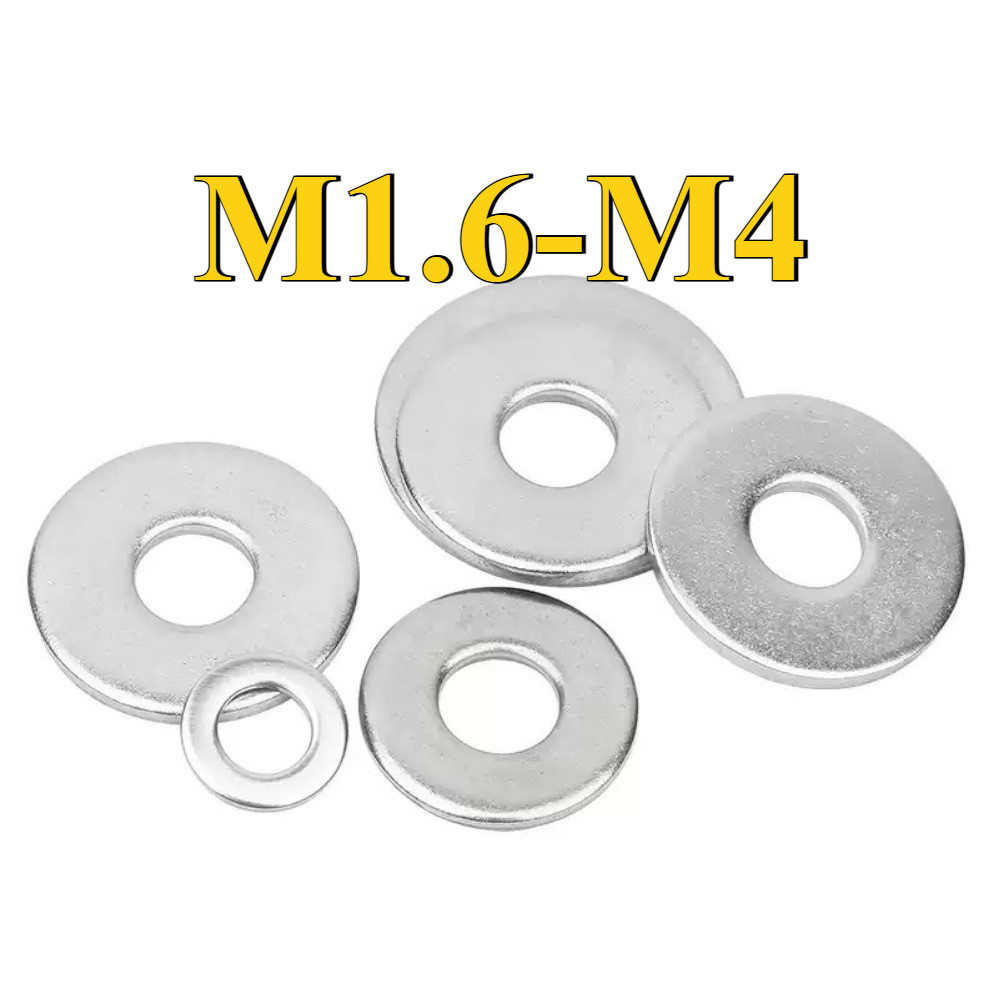 304 เครื่องซักผ้าแบบแบนสแตนเลส M1.6/M2/M2.5/M3/M4 (ZQ-RM-VN)