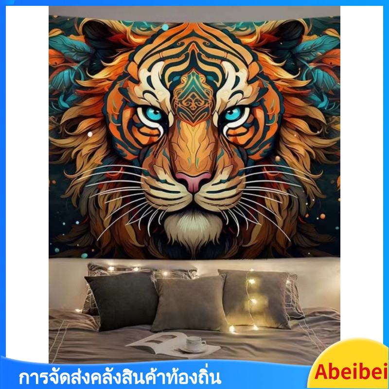 ผ้าพื้นหลังสไตล์จีน Ins ลายจักรราศี ผ้าแขวน Ukiyo-e ตกแต่งผนังข้างเตียงในห้องนอน ผ้าพื้นหลังสไตล์จีน ราคา ถูกที่สุด ดีลบีเคเค แกลเลอรีภาพที่ 6