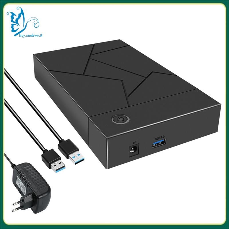 [betsy_eisenhower.th] กล่องใส่ HDD 3.5 นิ้ว USB 3.0 ถึง SATA Hard Drive Case SSD Enclosure ภายนอก Solid State Hard Drive Disk Box-EU Plug ติดตั้งง่าย