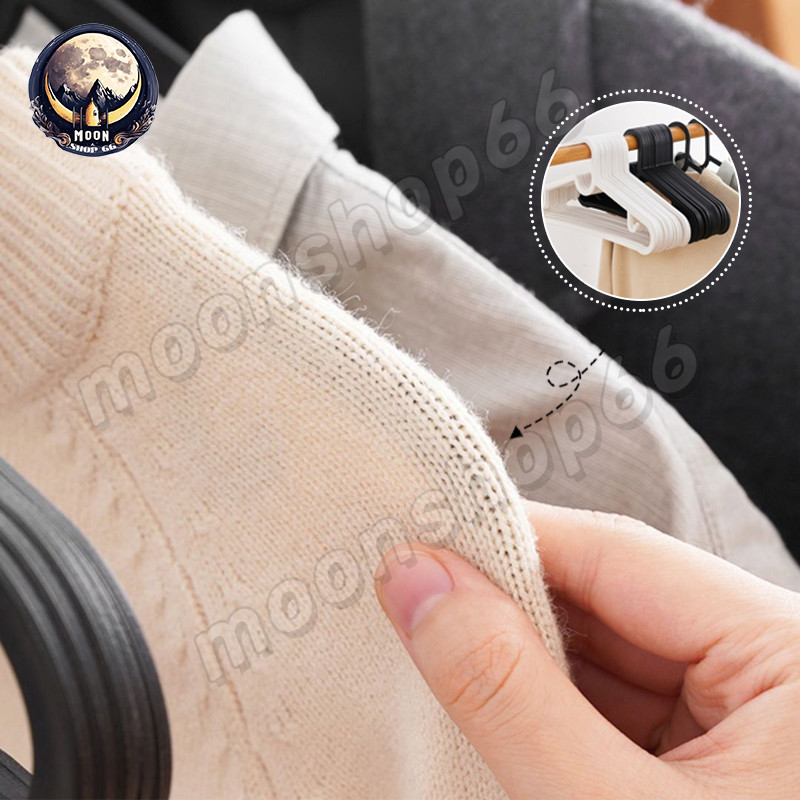 ไม้แขวนเสื้อ ไม้แขวนพลาสติก 5 ชิ้น เกรดห้าง หรูหรา ใหญ่ มินิมอล - รูปที่ 5