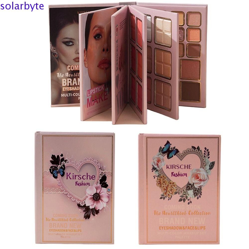 Solarbyte พับอายแชโดว์ Palette, 5 ชั้นหนังสือรูปความงามแต่งหน้าชุด,หลายสีแบบพกพายาวนานกันน้ําอายแชโดว์ Palette ผู้หญิง