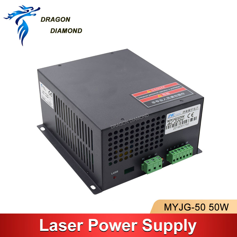 Dragon DIAMOND 50W CO2 เลเซอร์สําหรับ CO2 เลเซอร์สําหรับ CO2 แกะสลักเครื่องตัด MYJG-50W ประเภท
