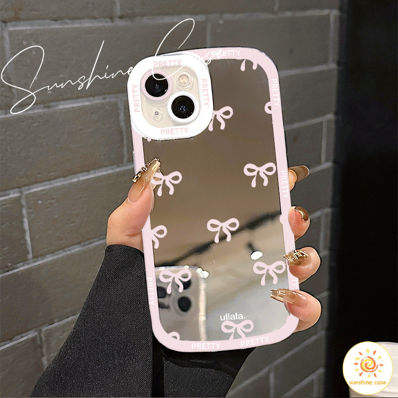 โบว์สีชมพู ความรัก ฉลาดมาก เจ๋งอ่ะ 14 15 12 Pro 7Plus 13 11 16 Pro Max เคส Iphone 16 8 XR X XS Max เปลือกนิ่ม เคส case