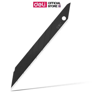 Deli 78003 Cutter Blade ใบมีดคัตเตอร์คาร์บอน ขนาด 9มม เอียง 30 องศา (บรรจุ 10 ใบ/กล่อง)