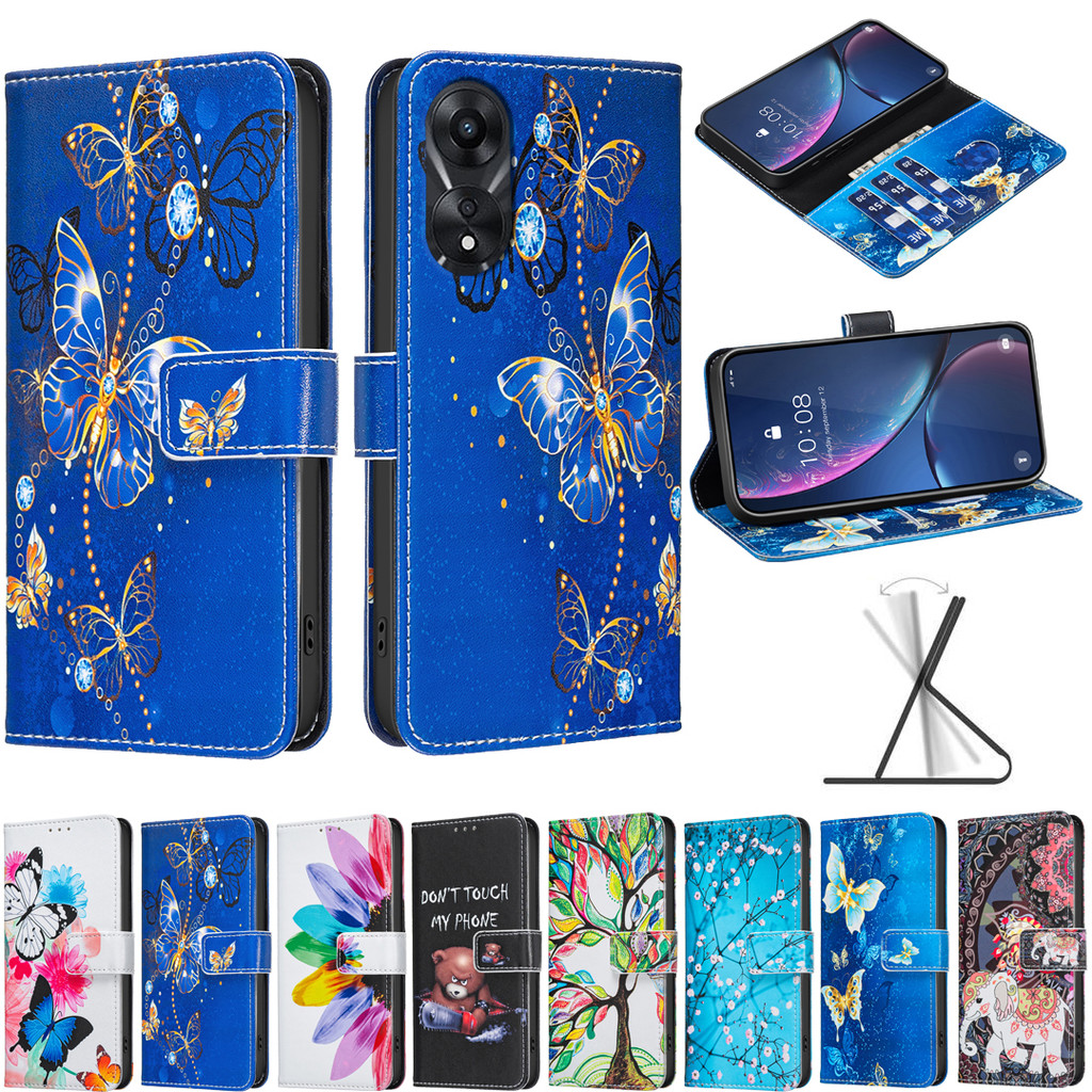 ปลอกสําหรับ OPPO A98 A78 A58 A38 A18 F23 Realme C55 C53 C51 4G / 5G กระเป๋าสตางค์หนัง PU ช่องใส่การ์ดฝาครอบกรณี – โปรปัง