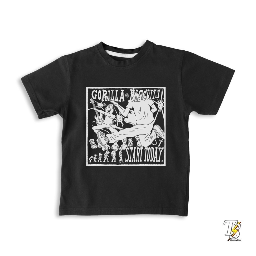 Gorilla Biscuits Start วันนี้เสื้อยืดวงเด็กระดับพรีเมียม Bootleg TULSA KING Tshirt