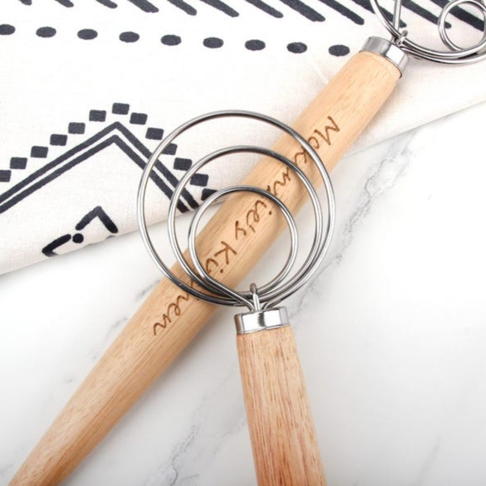 ฟรีส่วนบุคคลไม้ปัดแกะสลักเดนมาร์กแป้งปัดที่กําหนดเอง เปรี้ยว ปัด ของขวัญสําหรับ คนทําขนมปัง - รูปที่ 3