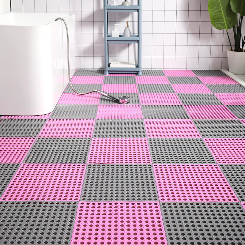 10PCS แผ่นยางกันลื่น แผ่นกันลื่นในห้องน้ำ DIY แผ่นปูพื้นกันลื่น พลาสติกPVC 30X30CM.ยืดหยุ่น สามารถตัดได้ - รูปที่ 2