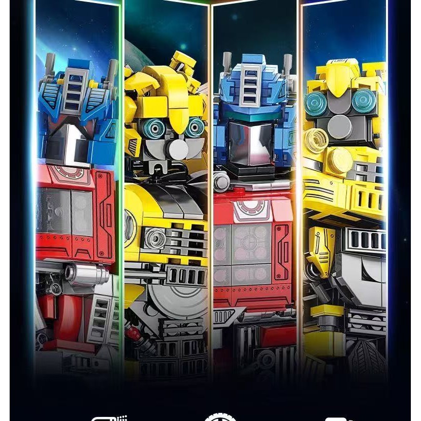 ของเล่นประกอบหุ่นยนต์ Transformers Optimus Prime Bumblebee