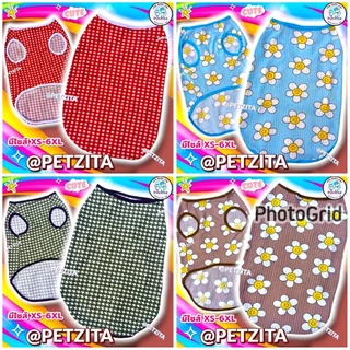 🇹🇭พร้อมส่ง🇹🇭 ไซส์ XS-6XL ใหญ่ 🌈🙂☺️ เสื้อแขนกุดผ้าร่องใส่สบาย เสื้อสัตว์เลี้ยง แมว สุนัข หมาใหญ่ สุนัขพันธุ์ใหญ่