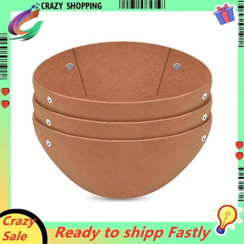 Felt ตะกร้าแขวน Liners Felt ตะกร้า Liners สําหรับแขวนตะกร้าพืชดอกไม้ C