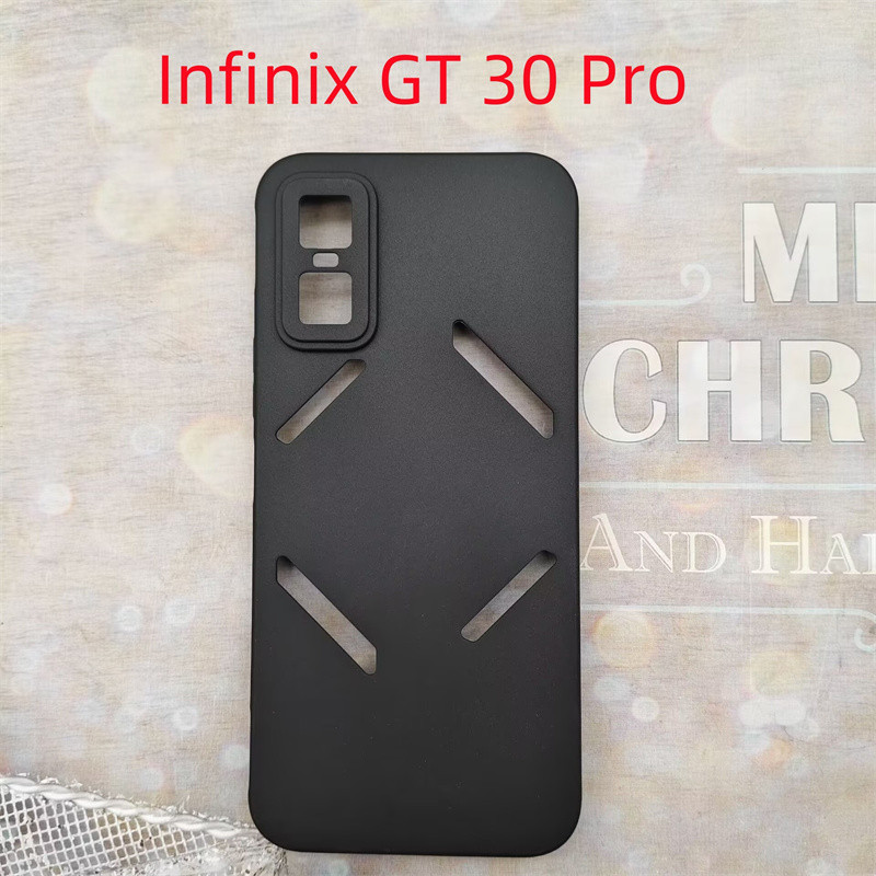 Infinix GT 30 Pro ปลอกซิลิโคนป้องกันเคสโทรศัพท์ Matte Black Cover TPU Soft Cover พร้อมช่องแสงแฟลช