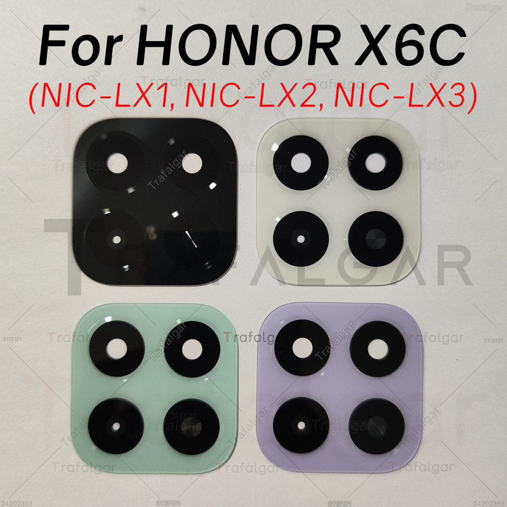 เลนส์กล้องด้านหลังสําหรับ HONOR X6C NIC-LX1 NIC-LX2 NIC-LX3 ฝาครอบกล้องเปลี่ยนสติกเกอร์กาว