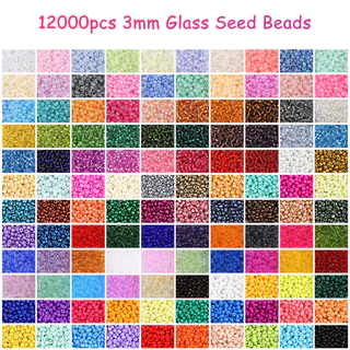 ชุดกล่องลูกปัด 24 ตาราง (ประมาณ 12,000 ชิ้น) สําหรับทำเครื่องประดับ DIY สร้อยคอและสร้อยข้อมือ