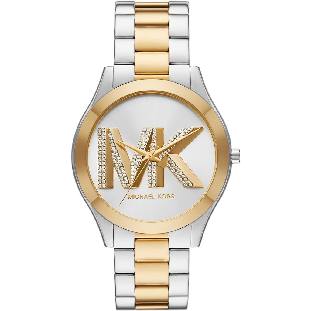 Michael Kors Ladies Watch Slim Runway 42mm Two-Tone Silver Gold MK4735