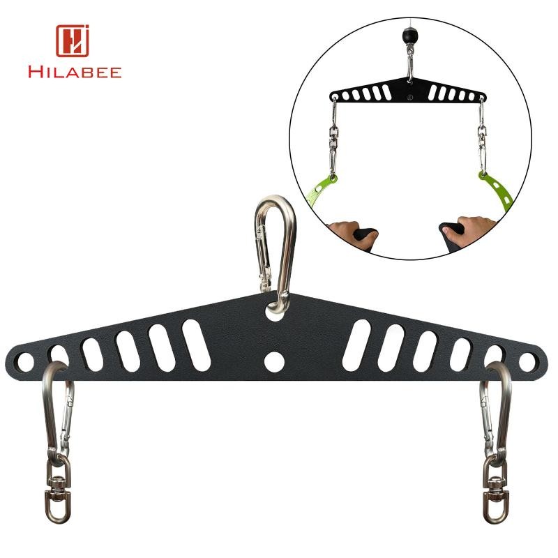 HILABEE LAT ดึงลง T Bar Non Slip Multi Grip Spreader Bar สําหรับเข็มขัดออกกําลังกายแบบสปอร์ต