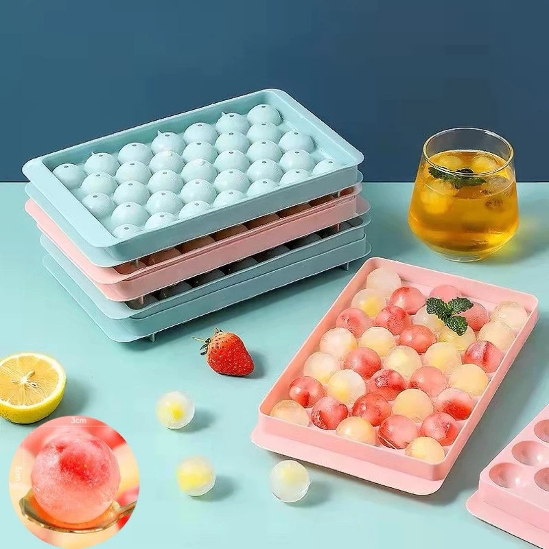 33-SLOT แม่พิมพ์ก้อนน้ําแข็งทรงกลม / JELLY AGAR PUDDING แม่พิมพ์น้ําแข็ง / ที่วางแม่พิมพ์ก้อนน้ําแข็