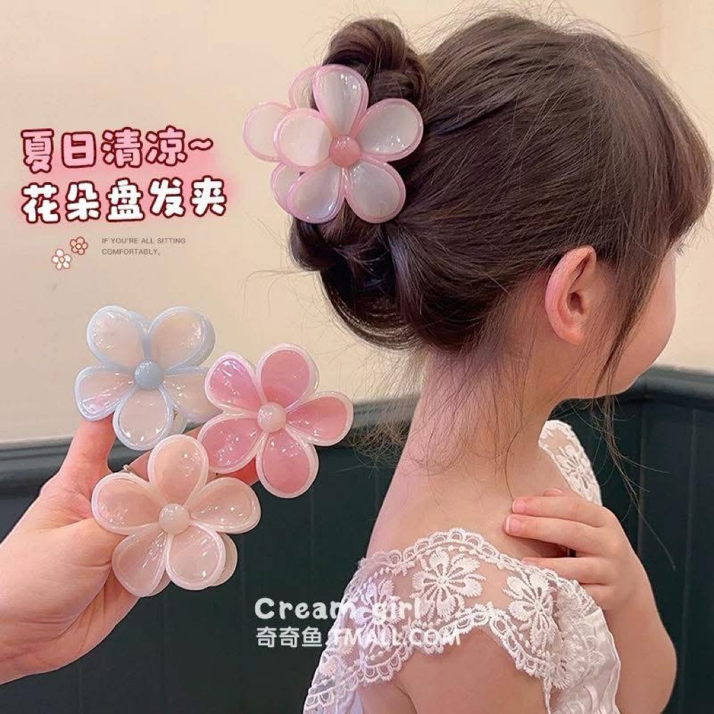 O1304 กิ๊บหนีบผมดอกไม้สไตล์เกาหลี ใหม่ล่าสุด พร้อมส่งในไทย