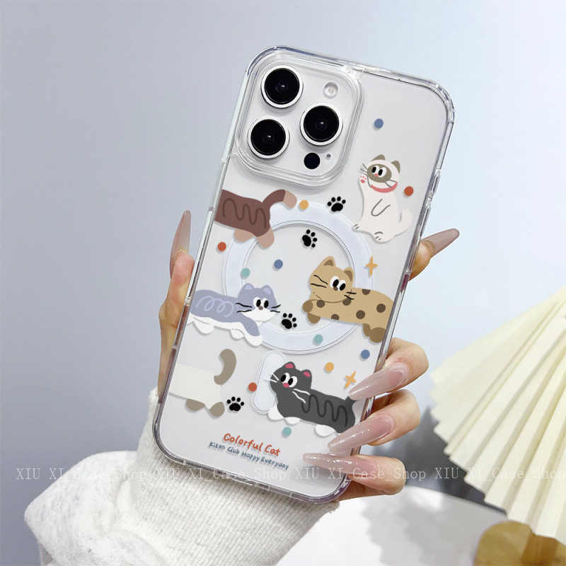 💖เข้ากันได้สำหรับ iPhone เปลือกดูดแม่เหล็ เคสไอโฟน 16promax 13 14plus15 PRO max XR 12 13pro 7P 14 pr