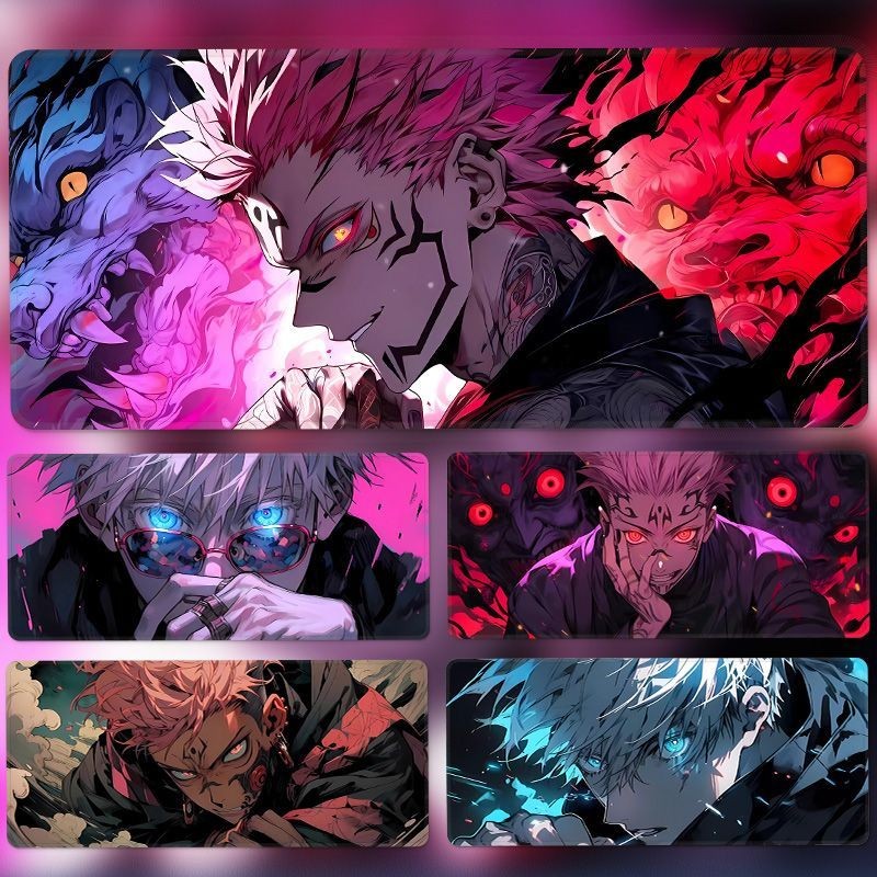 40x90 ซม.อะนิเมะ Jujutsu Kaisen แผ่นรองเมาส์ขนาดใหญ่ Ryomen Sukuna แผ่นรองเมาส์คอมพิวเตอร์เกมอุปกรณ์ต่อพ่วงอุปกรณ์เสริมโต๊ะ XXL