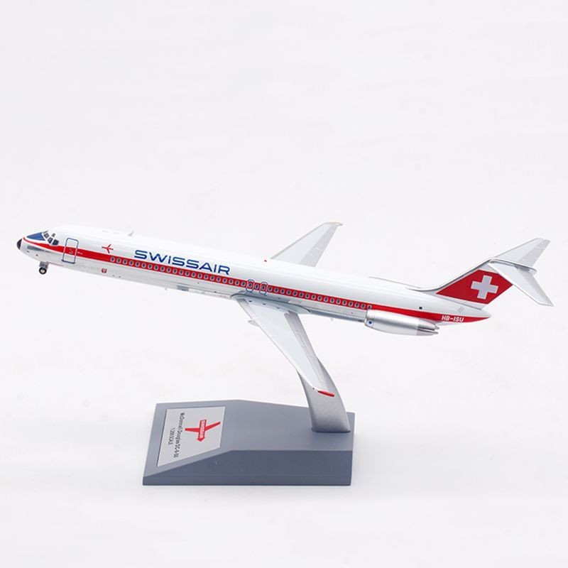 B-Models 1: 200 Swiss Airways Wheat Road DC-9-51 HB-ISU โมเดลเครื่องบินโลหะผสม