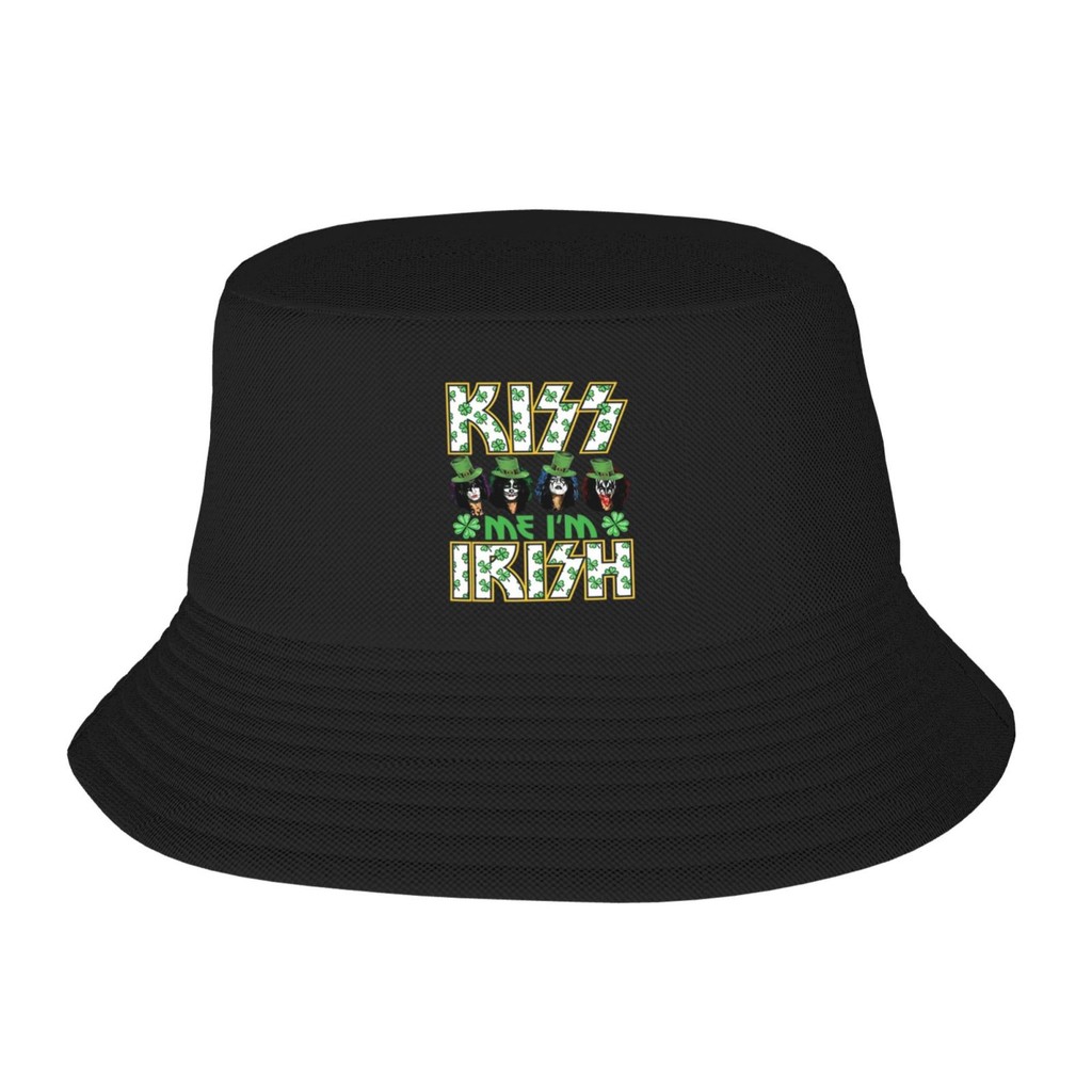 Kiss Me IM Irish Kizz Gene Simmons Paul Stanley Ace หมวกชาวประมง หมวกบักเก็ต