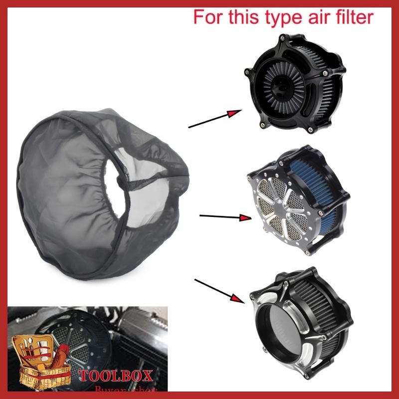 Toolbox ถุงเท้ากันฝนกันน้ํา Breather สําหรับ Touring Sportster 1200 ผ้าคลุมกันฝนกรองอากาศ