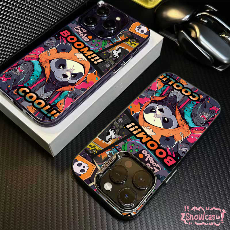เคส Realme C67 C25 C53 C51s C35 C55 Note 50 C51 C33 C12 C11 C21 C17 C30 C15 C20 C3 5i 5 รูปแบบแพนด้าการ์ตูนแฟชั่นเย็น