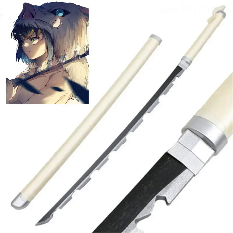 ✨ 104cm Kimetsu no Yaiba Cosplay Demon Slayer Hashibira Inosuke Bamboo Assembled Sword Cool 41inch W