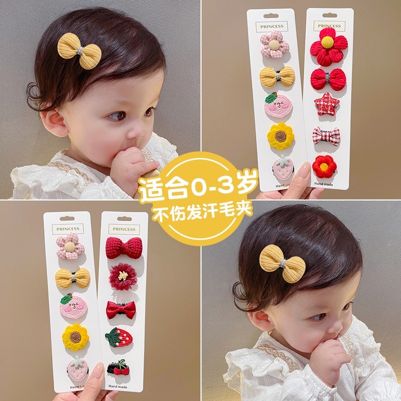 ชุด10กิ๊บติดผมเด็กน่ารักเด็กไม่ทําร้ายผมbbคลิปเครื่องประดับผมเด็ก - รูปที่ 3