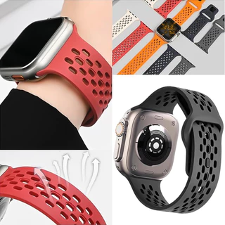 สายรัดซิลิโคน Band เข้ากันได้กับ Apple Watch Ultra 3 2 49/46/45 มม.44 มม.42 มม.Series11 10 9 8 7 6 SE 5 4