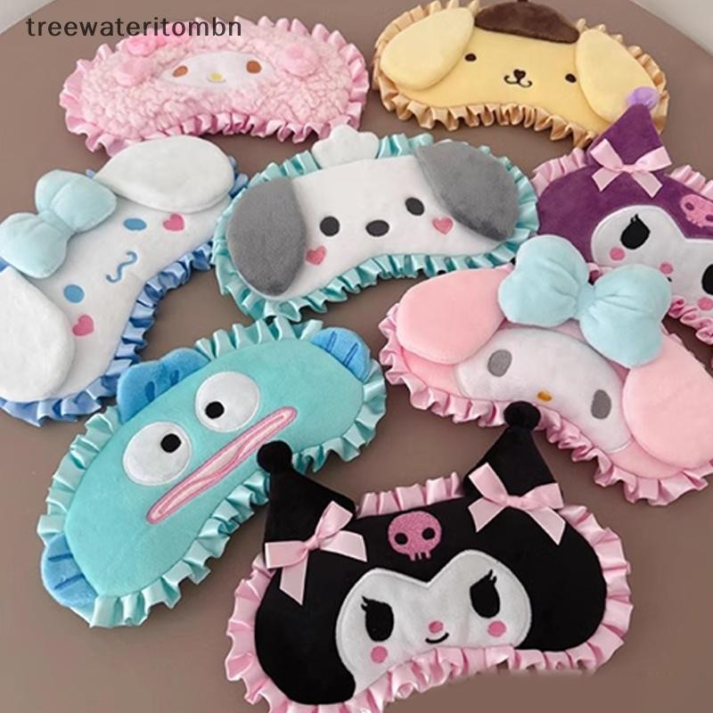 Tt Sanrio การ์ตูน Flounce Eyeshade สไตล์ญี่ปุ่น Eye Patch Kuromi My Melody Pochacco Cinnamoroll Sleeping Blindfold สําหรับสาว mbn