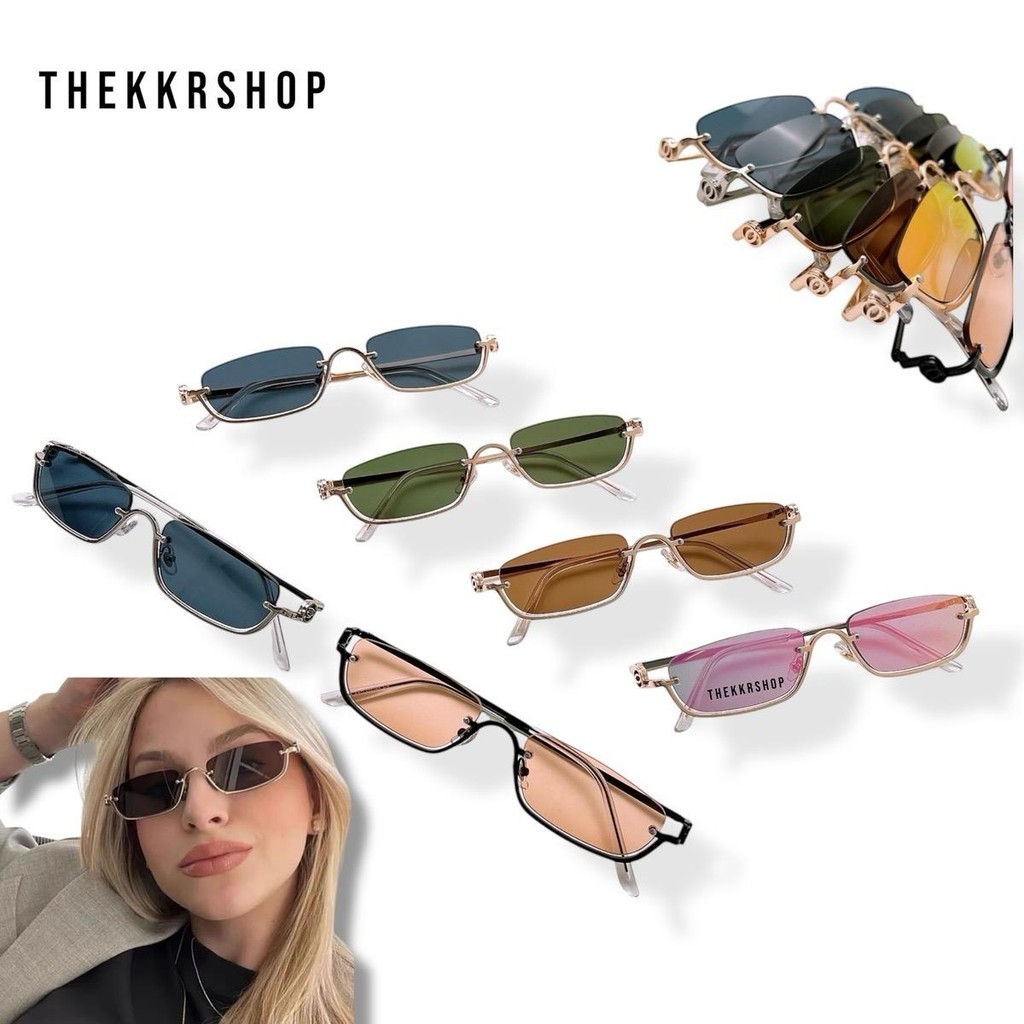 Sunglasses Style Vintage S7599 แว่นกันแดด ป้องกันแสงแดด ถนอมสายตา เลนส์กระจก ใช้งานระยะยาว