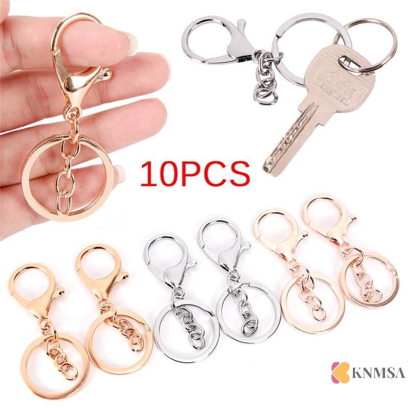 KNMSA] 10PCS DIY แหวนต่อพ่วงเครื่องประดับ Lobster Clasp พวงกุญแจทําเดิมสnnnคอเต่าmkh
