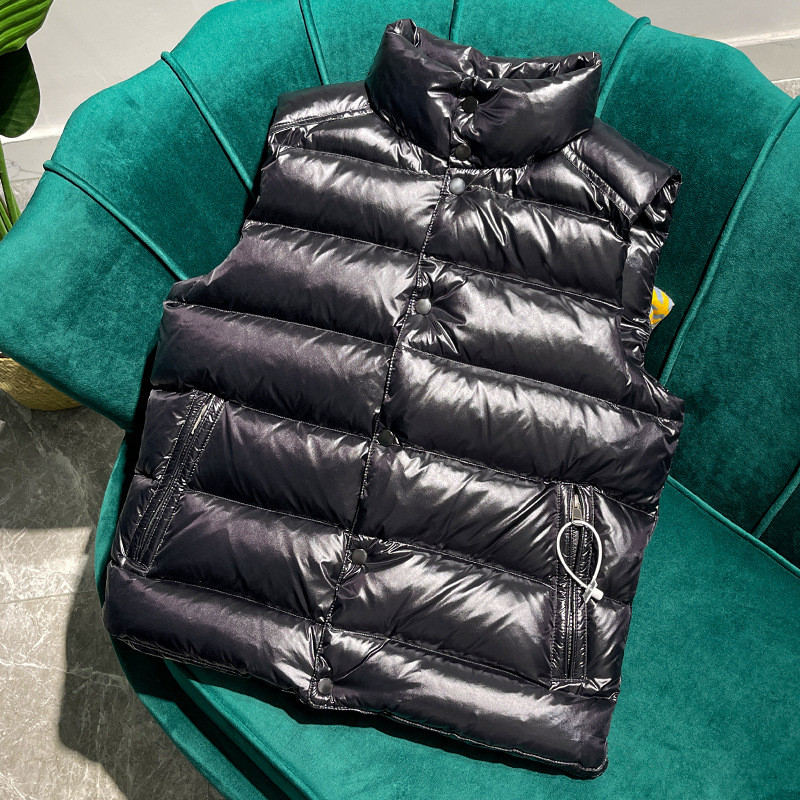 LRGO Moncler down Vest off-Season down Vest Glossy Thickened Warm Leisure Stand Collar in Stock