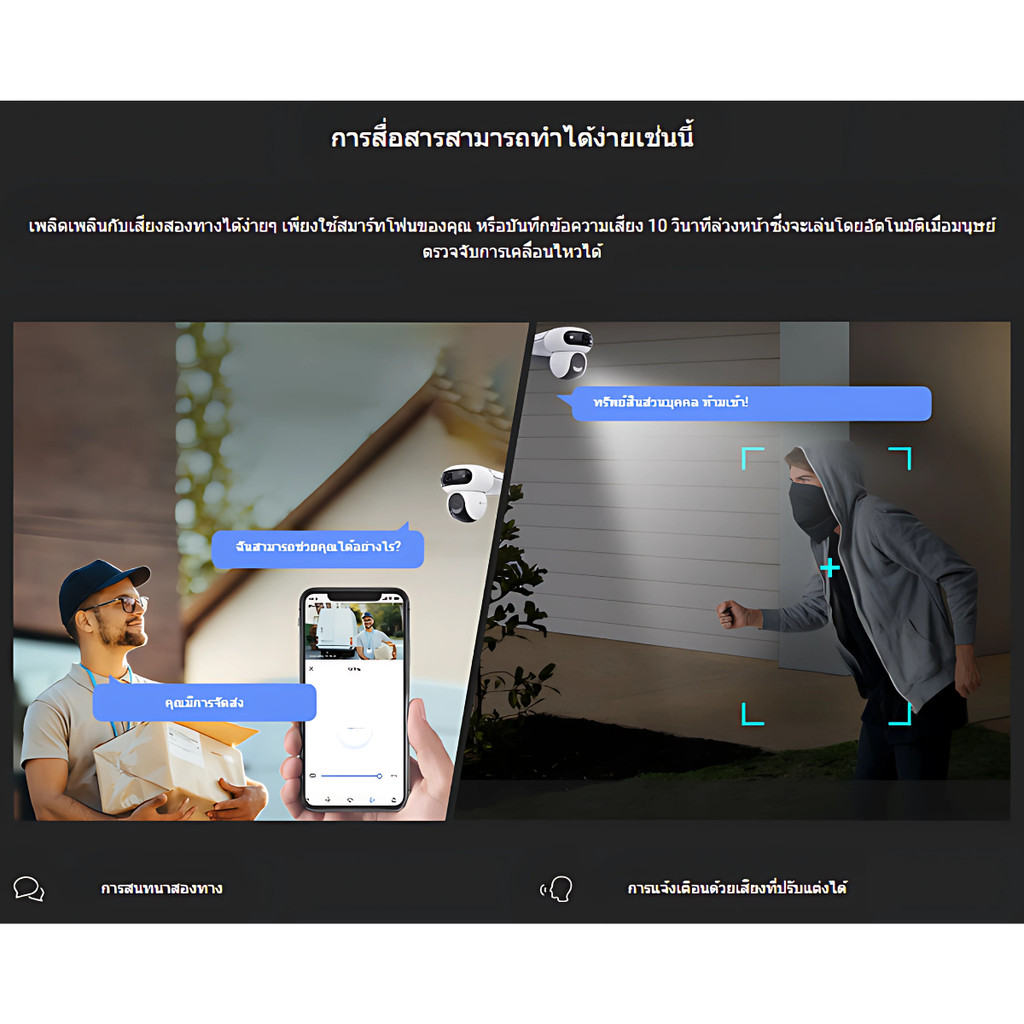 EZVIZ H90 DUAL 2K⁺&2K⁺ DUAL-LENS PAN & TILT WIFI CAMERA กล้องวงจรปิดภายนอก (CS-H90-R100-8H44WKFL) - รูปที่ 2