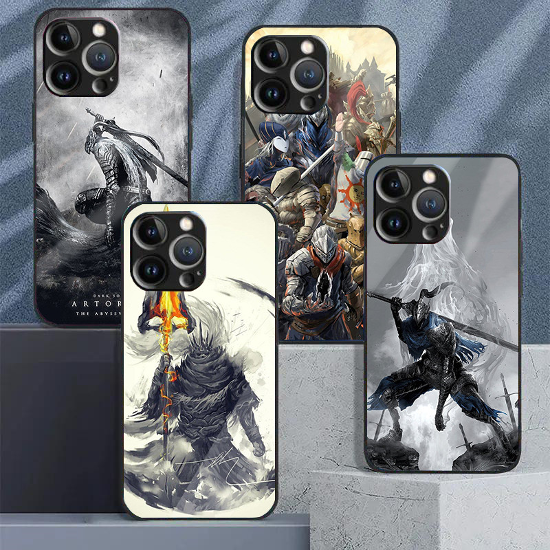 Dark Souls 01 กระจกนิรภัยเคสโทรศัพท์สําหรับ IPhone 16 15 14 13 12 11 Pro XS Max Plus Mini X XR 8 7 6