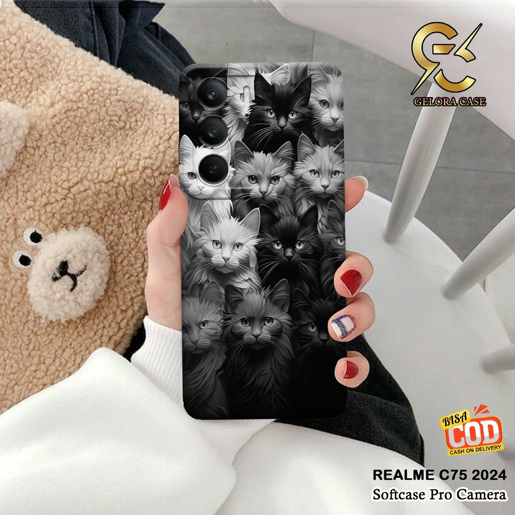 เคสRealme C75 2024 - Geloracase - Realme C75 2024 Casing - CATSS - Realme - Softcase Realme C75 2024