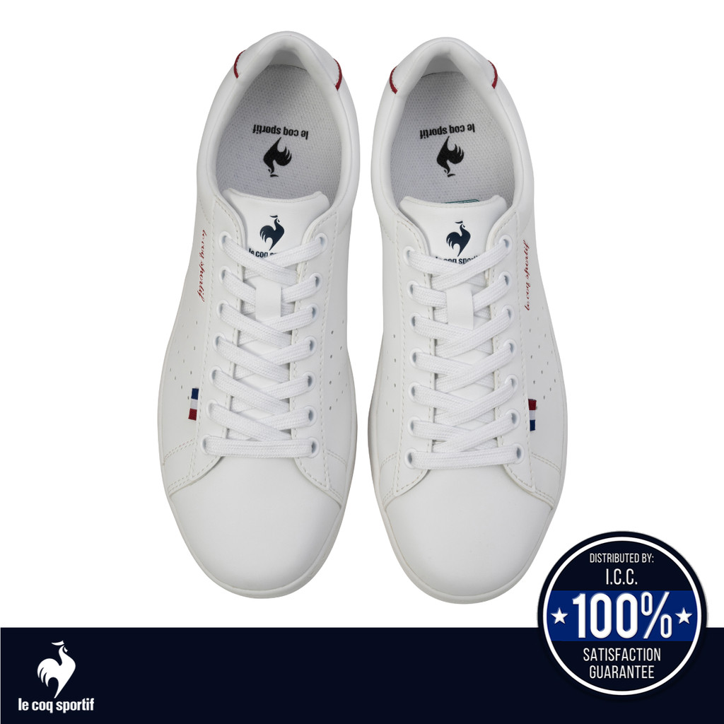 le coq sportif รองเท้าชาย-หญิง รุ่น LA ROLAND SL สีขาว-แดง (รองเท้าผ้าใบ, รองเท้าแฟชั่น, Unisex)