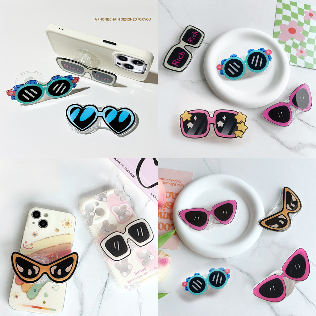 INS การ์ตูนน่ารักถุงลมนิรภัยที่ขยายได้ที่วางโทรศัพท์มือถือที่วางโทรศัพท์มือถืออะคริลิกที่วางแท็บเล็ต