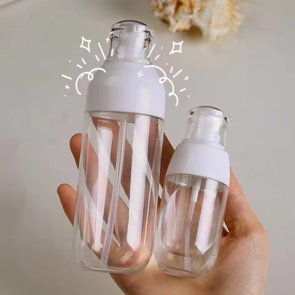 ขวดแยกพลาสติก 50/150มล - ขวดครีมเครื่องสําอาง-ภาชนะโลชั่นแบบใช้ซ้ําได้-อุปกรณ์เดินทางแบบพกพา-ขวดแยกใส-ขวดแชมพูใส